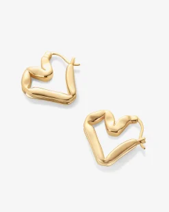 PAVOI Statement|Hoops-Graphic Heart Hoop Earrings