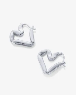 PAVOI Statement|Hoops-Graphic Heart Hoop Earrings
