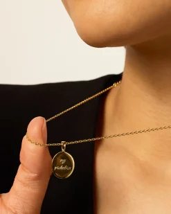 PAVOI Pendants-Hammered Coin Hamsa Pendant