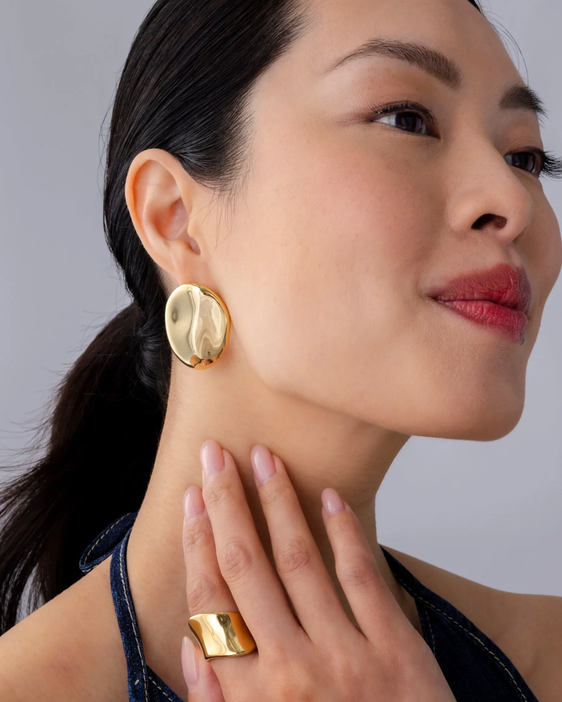 PAVOI Statement-Hammered Teardrop Earrings