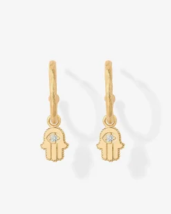 PAVOI Dangle & Threader|Hoops-Hamsa Hoops