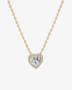 PAVOI Pendants-Heart Halo Necklace