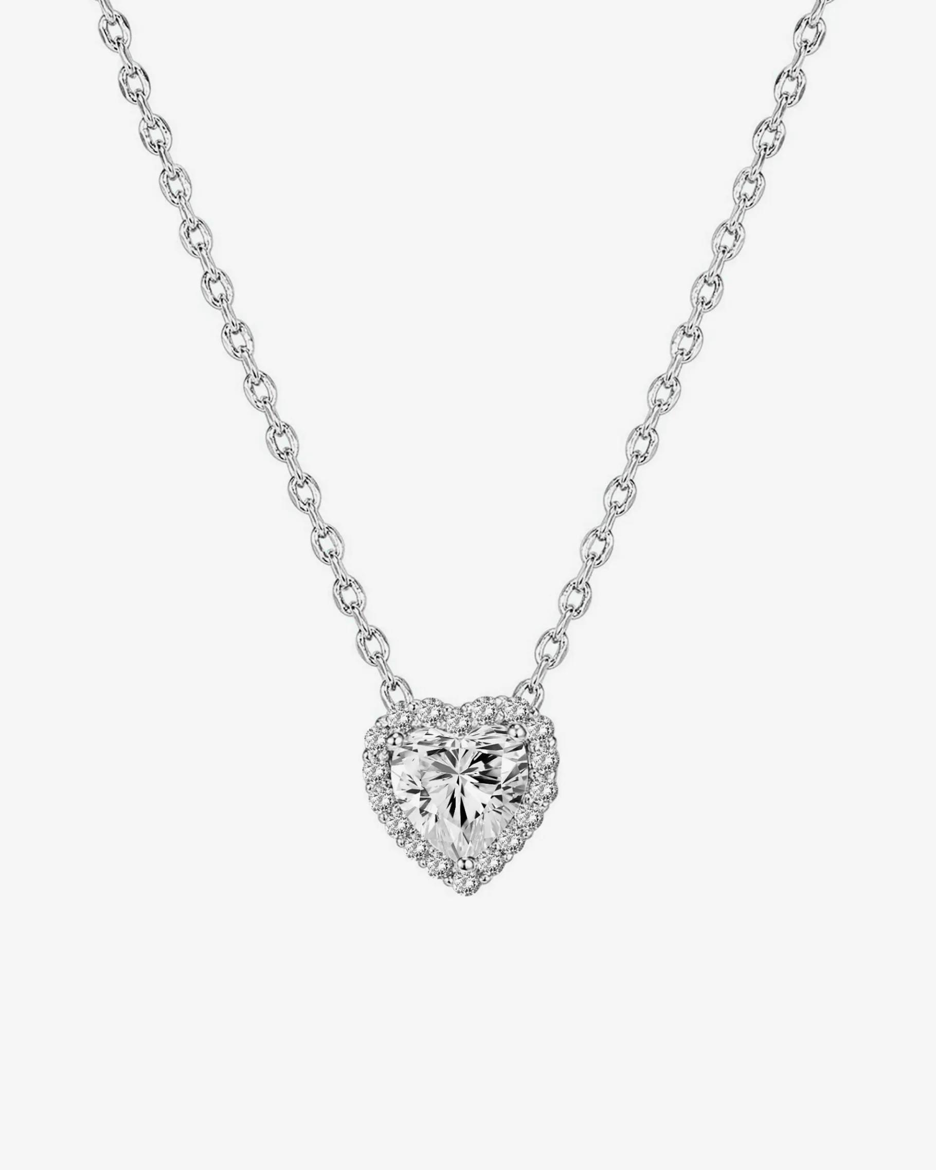 PAVOI Pendants-Heart Halo Necklace