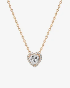 PAVOI Pendants-Heart Halo Necklace