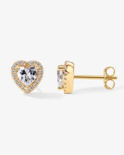 PAVOI Studs-Heart Halo Studs