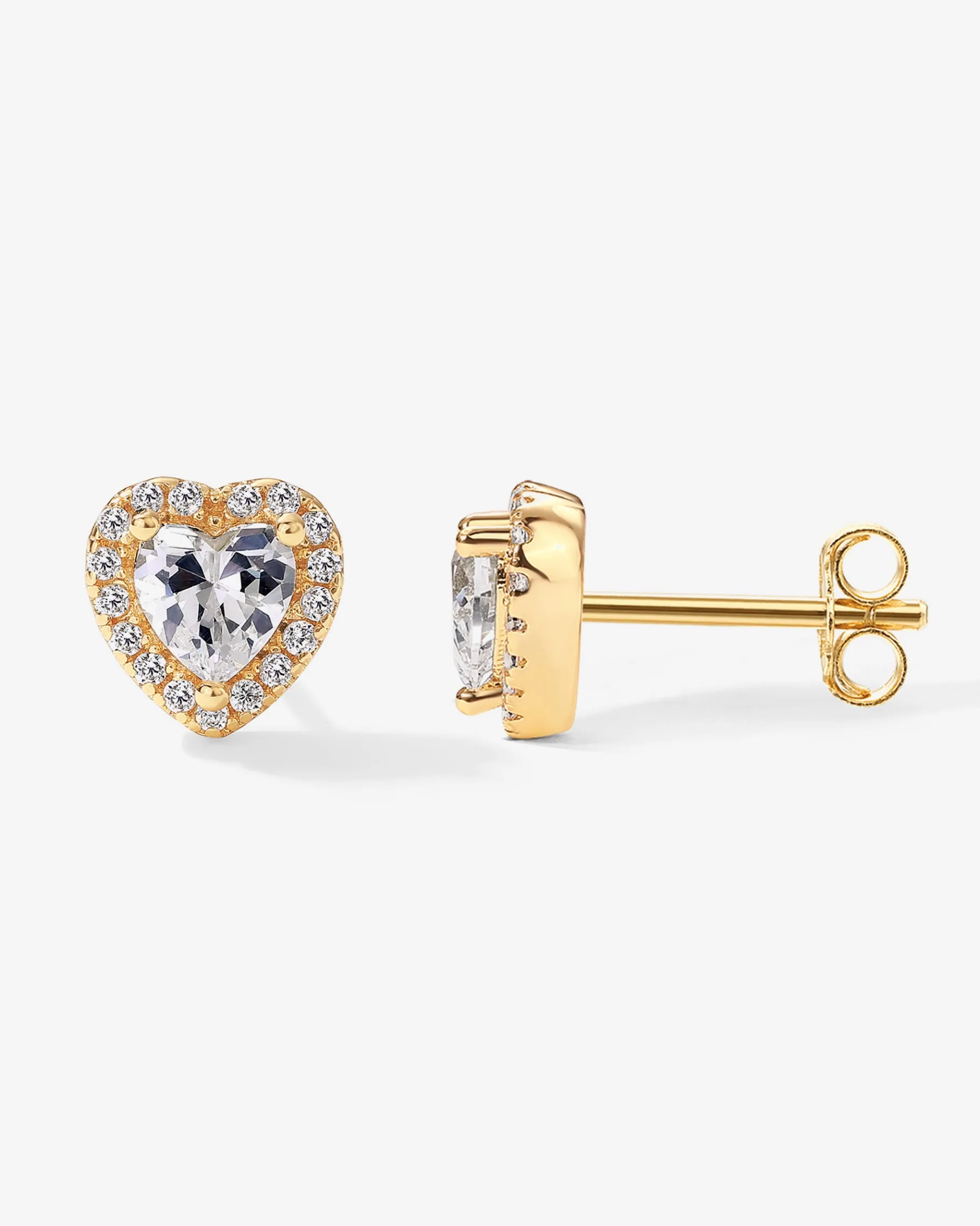 PAVOI Studs-Heart Halo Studs