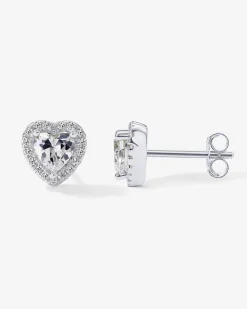 PAVOI Studs-Heart Halo Studs