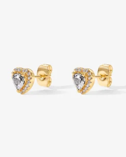 PAVOI Studs-Heart Halo Studs