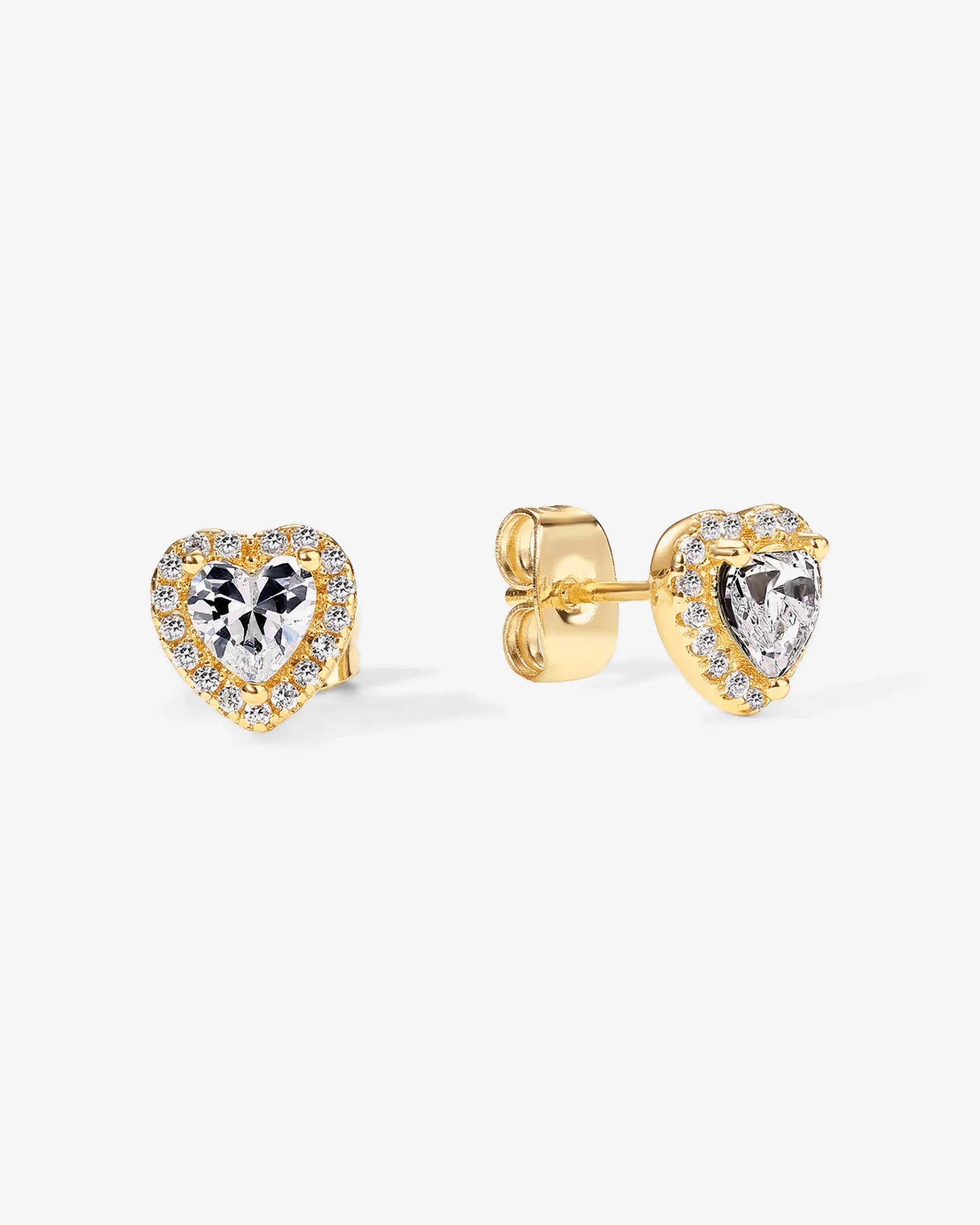 PAVOI Studs-Heart Halo Studs