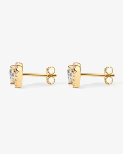PAVOI Studs-Heart Halo Studs