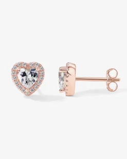PAVOI Studs-Heart Halo Studs
