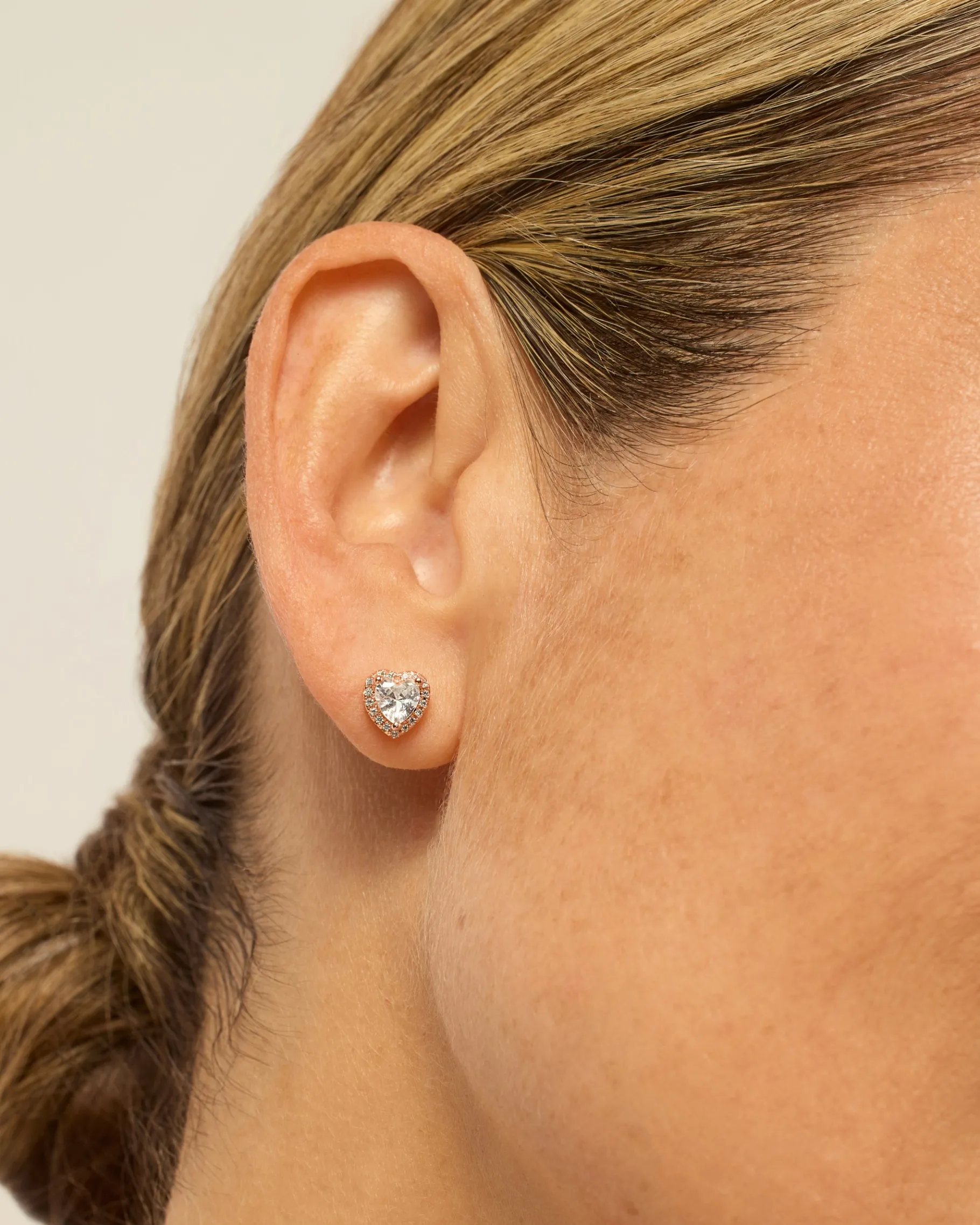 PAVOI Studs-Heart Halo Studs