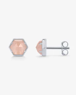 PAVOI Studs-Hexagon Gemstone Stud Earrings