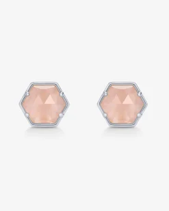 PAVOI Studs-Hexagon Gemstone Stud Earrings