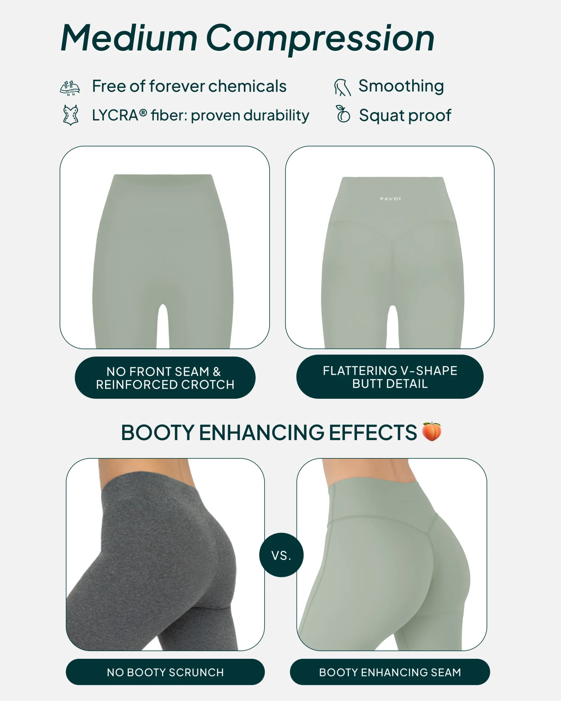 PAVOI Full Length|Leggings-High-Waisted Butt Lifting Full-Length Seasonal Yoga Leggings