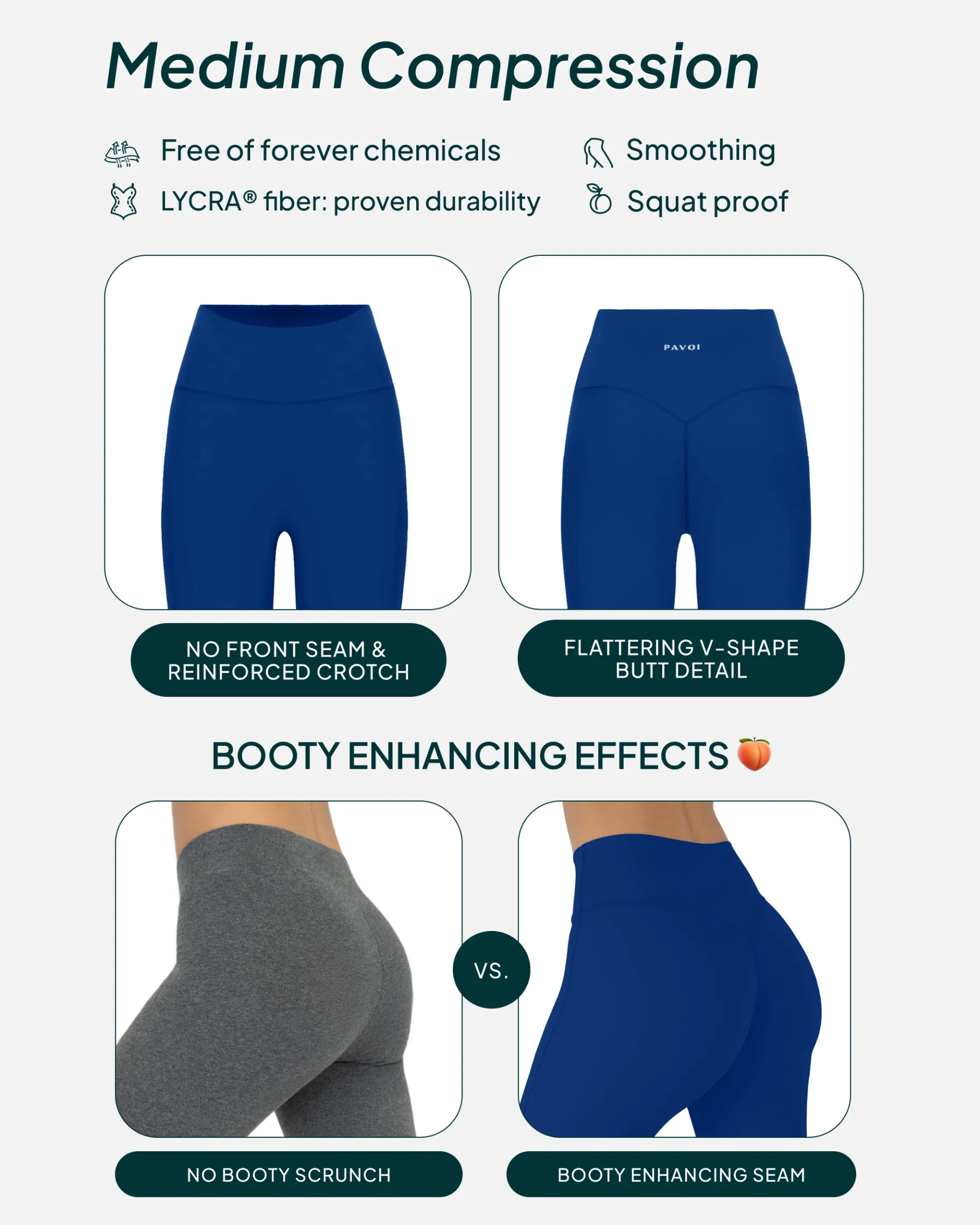 PAVOI Leggings|Tall Length-High-Waisted Butt Lifting Tall-Length Yoga Leggings