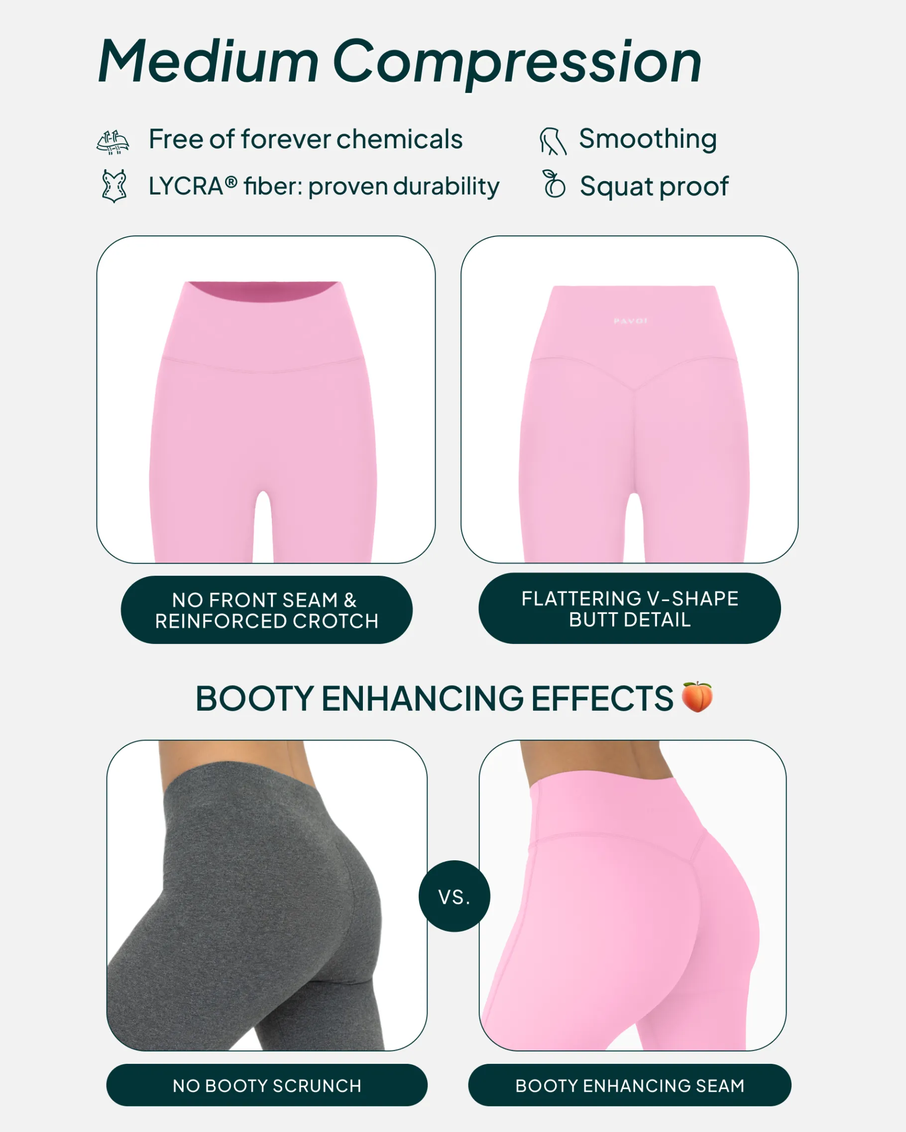 PAVOI Leggings|Tall Length-High-Waisted Butt Lifting Tall-Length Yoga Leggings