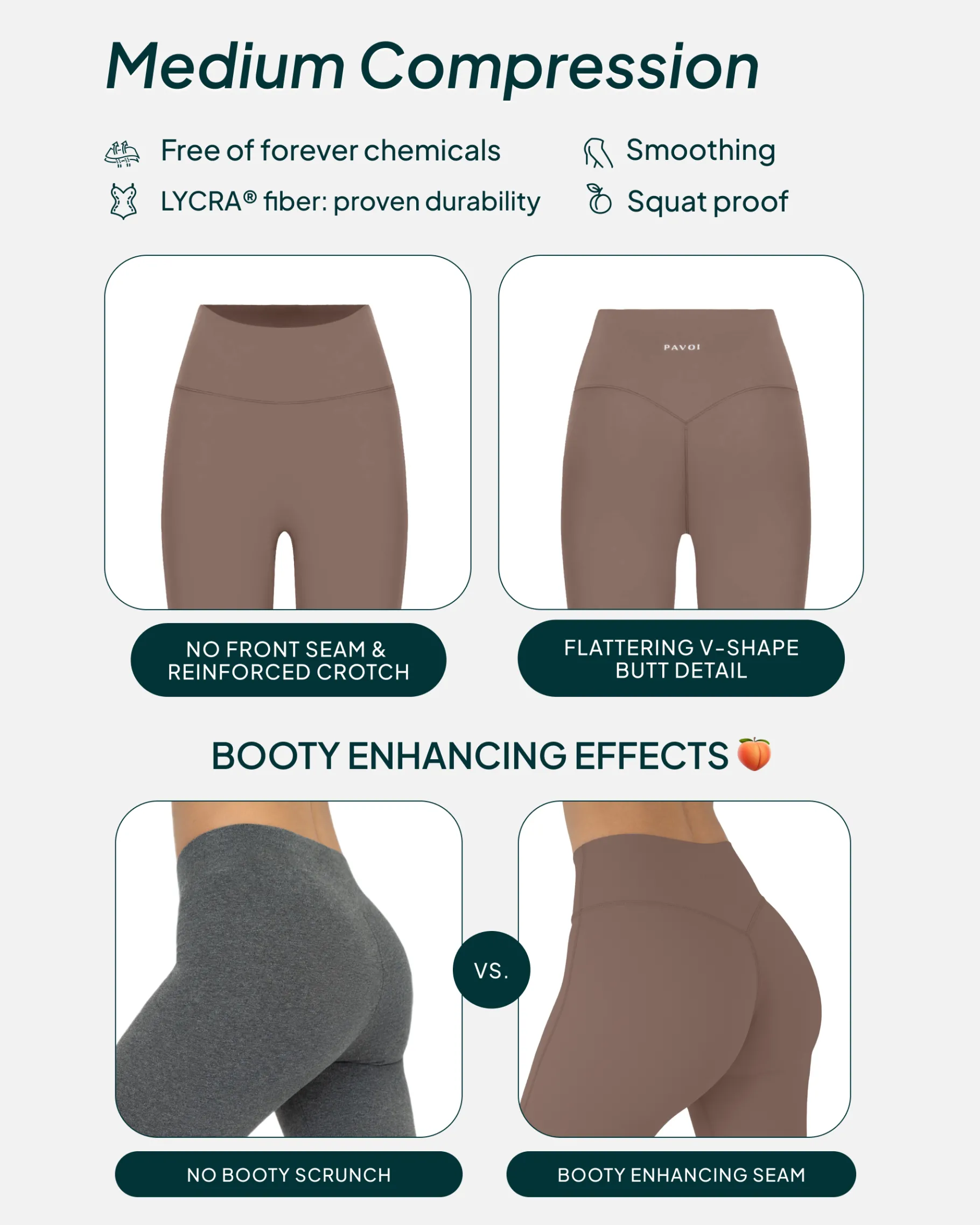 PAVOI Leggings|Tall Length-High-Waisted Butt Lifting Tall-Length Yoga Leggings