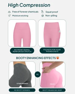 PAVOI With Pockets|Leggings-High-Waisted Butt Lifting Full-Length Leggings with Pockets