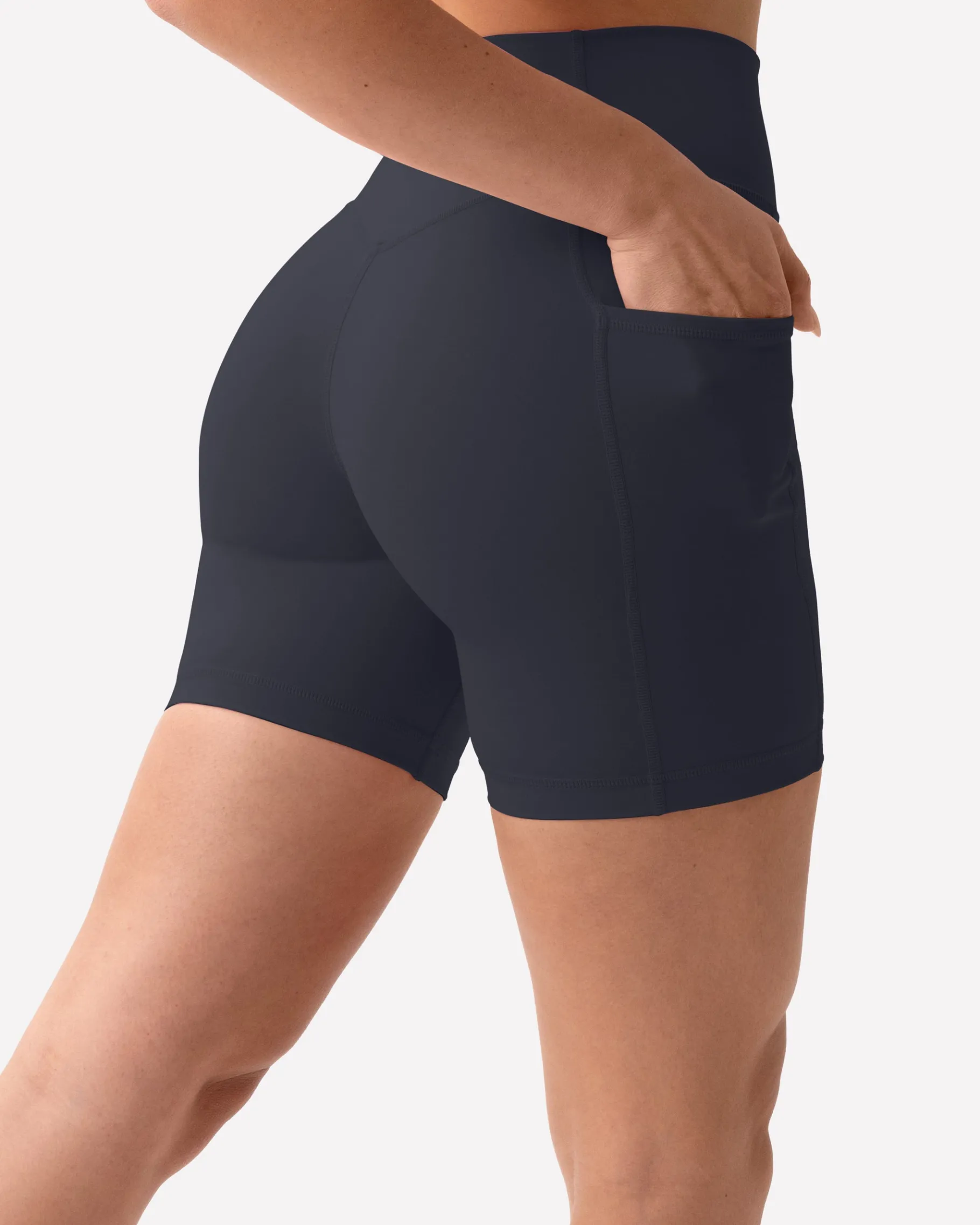 PAVOI With Pockets|6" Inseam-High-Waisted Butt Lifting 6" Biker Shorts with Pockets
