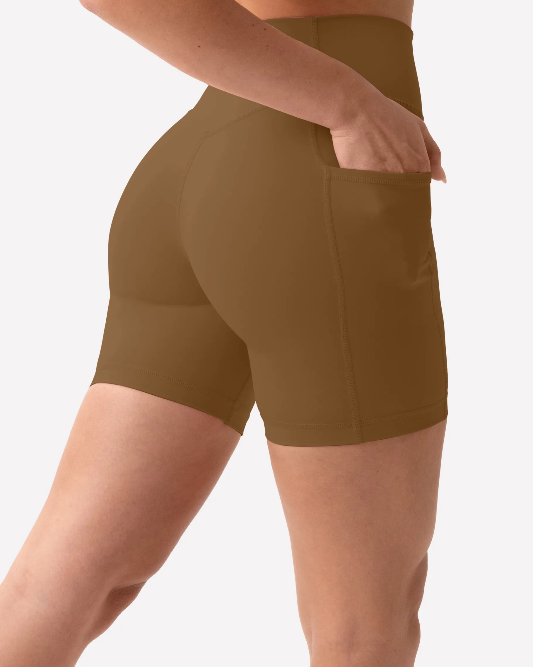PAVOI With Pockets|6" Inseam-High-Waisted Butt Lifting 6" Biker Shorts with Pockets