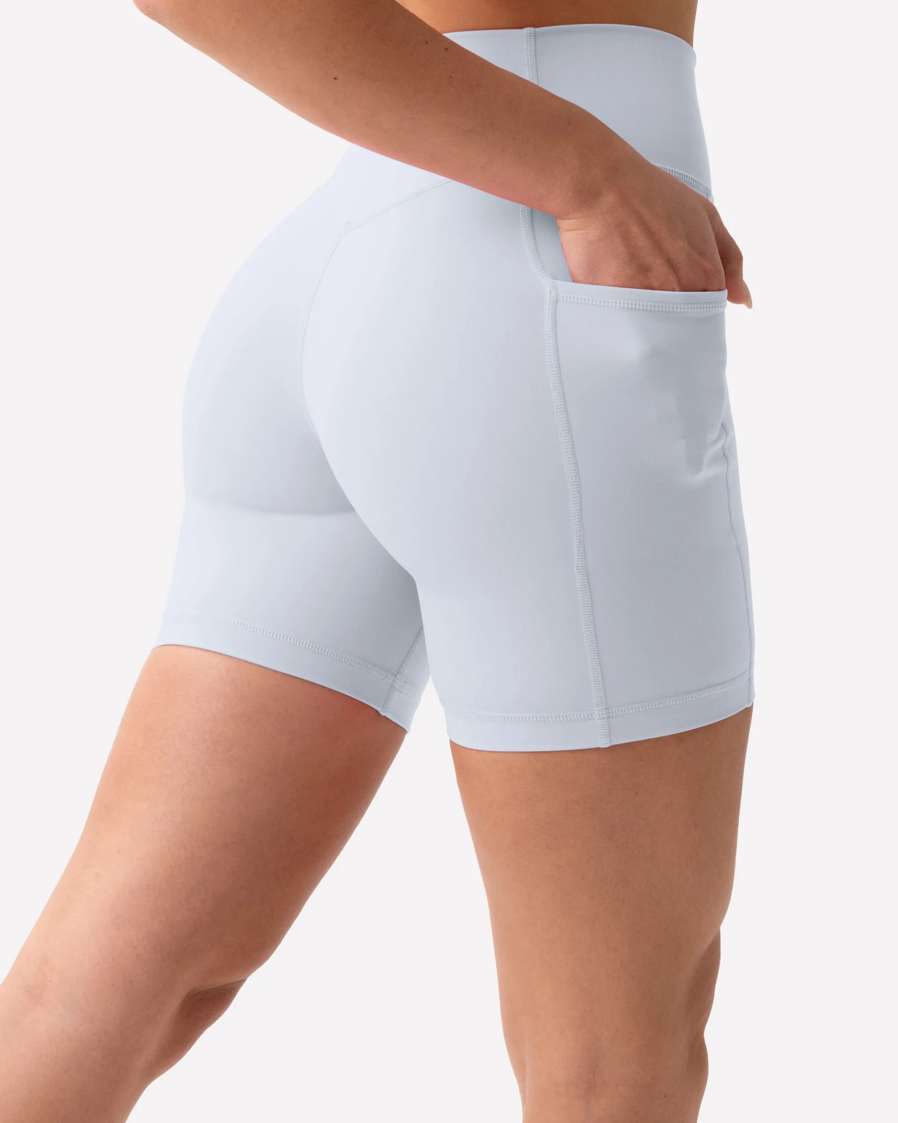 PAVOI With Pockets|6" Inseam-High-Waisted Butt Lifting 6" Biker Shorts with Pockets