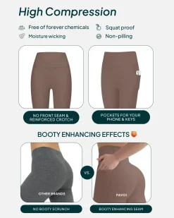PAVOI With Pockets|Leggings-High-Waisted Butt Lifting Full-Length Leggings with Pockets