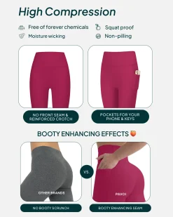PAVOI With Pockets|Leggings-High-Waisted Butt Lifting Full-Length Leggings with Pockets