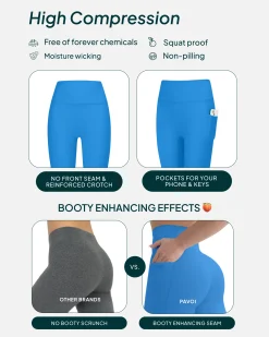 PAVOI With Pockets|Leggings-High-Waisted Butt Lifting Full-Length Leggings with Pockets