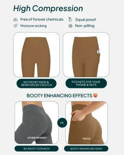 PAVOI With Pockets|Leggings-High-Waisted Butt Lifting Full-Length Leggings with Pockets