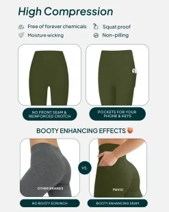 PAVOI With Pockets|Leggings-High-Waisted Butt Lifting Full-Length Leggings with Pockets