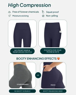PAVOI With Pockets|Leggings-High-Waisted Butt Lifting Full-Length Leggings with Pockets