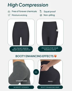 PAVOI With Pockets|Tall Length-High-Waisted Butt Lifting Tall-Length Leggings with Pockets