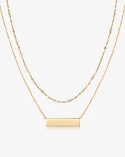PAVOI Pendants|Layered-Horizontal Bar Necklace
