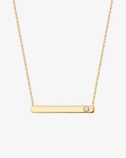 PAVOI Pendants-Horizontal Birthstone Bar Necklace