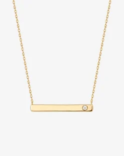 PAVOI Pendants-Horizontal Birthstone Bar Necklace