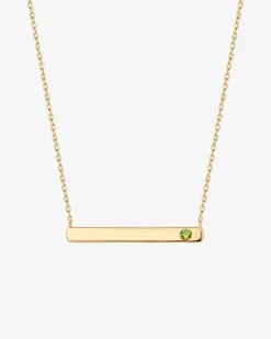 PAVOI Pendants-Horizontal Birthstone Bar Necklace