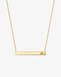 PAVOI Pendants-Horizontal Birthstone Bar Necklace