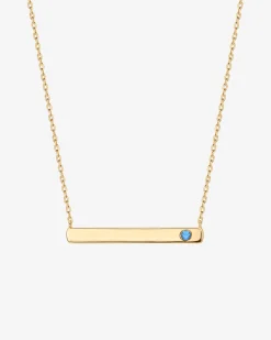 PAVOI Pendants-Horizontal Birthstone Bar Necklace