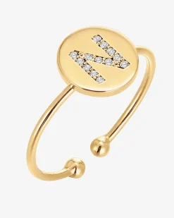PAVOI Adjustable|Stackable-Initial Letter Ring