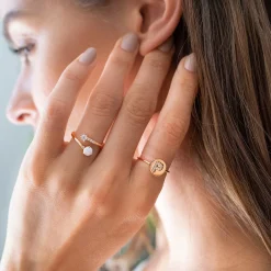 PAVOI Adjustable|Stackable-Initial Letter Ring