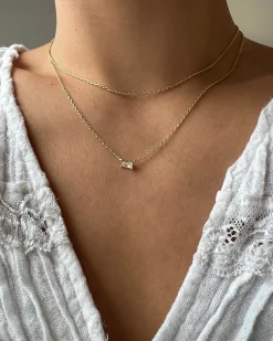 PAVOI Pendants|Layered-Layered Baguette Pendant Necklace