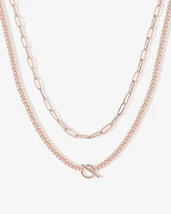 PAVOI Layered|Chains-Layered Chain Circle Necklace