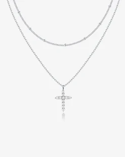 PAVOI Pendants|Layered-Layered Cross Pendant Necklace