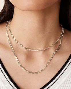 PAVOI Layered|Chains-Layered Curb Link Chain Necklace