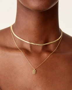 PAVOI Pendants|Layered-Layered Dog Tag Pendant Necklace