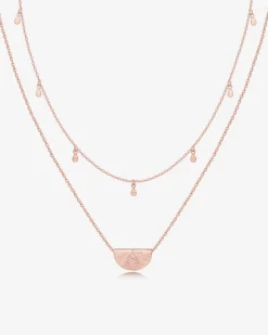 PAVOI Pendants|Layered-Layered Droplet Station Necklace