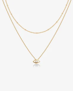 PAVOI Pendants|Layered-Layered Evil Eye Necklace