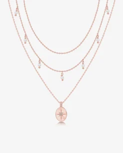 PAVOI Pearls|Pendants-Layered North Star Pendant Necklace