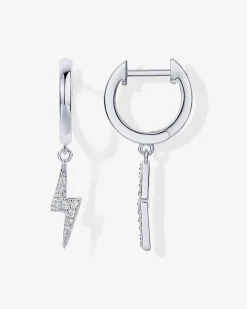 PAVOI Dangle & Threader|Huggies-Lightning Bolt Huggies